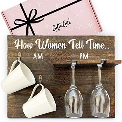 GIFTAGIRL Gifts for Her Gifts for Women – Sarcastic But Unique Wine Gifts for Women who have Everything are Fun Christmas Gifts, will make her Laugh and Arrive Nicely Gift-Boxed. Mugs-Glasses Not Inc